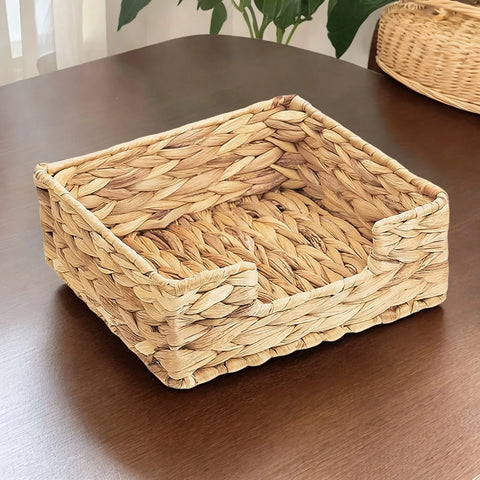 Woven Basket Toilet Paper Basket Napkin Holder Bathroom Towel Basket Organizer