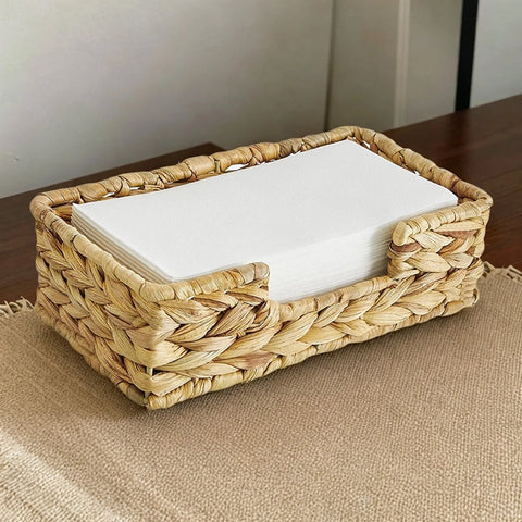 Woven Basket Toilet Paper Basket Napkin Holder Bathroom Towel Basket Organizer