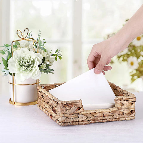 Woven Basket Toilet Paper Basket Napkin Holder Bathroom Towel Basket Organizer