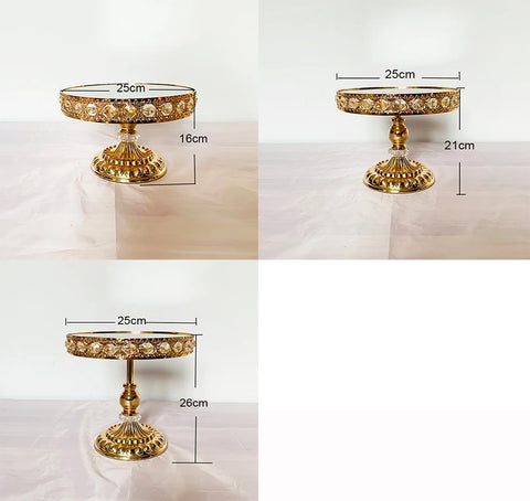 1-3pcs/lot  Cake Stand, Dessert Cupcake Pastry Candy Display Plate for Wedding Event Birthday Party, Round Metal Pedestal Holder