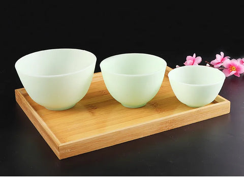 3 Sizes Odorless Anti-Drop Silicone Bowl Facial Mask Mixing Prep Measuring Salt Sauce Sugar Butter Dressing Bowl