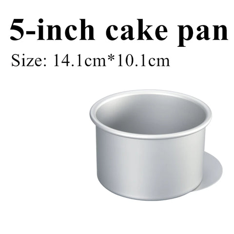 1 Piece Round Cake Pan with Removable Bottom, Cheesecake  Chiffon  Mold Baking Mould Anodized Aluminum 10cm Deep baking pan