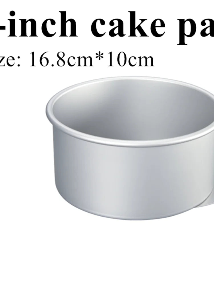 1 Piece Round Cake Pan with Removable Bottom, Cheesecake  Chiffon  Mold Baking Mould Anodized Aluminum 10cm Deep baking pan