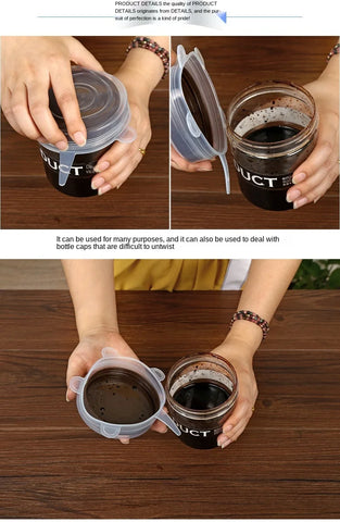 Silicone Cover Stretch Lids Reusable Durable and Expendable Lids Silicone Covers for Fresh Food Leftovers Keep Food Fresh