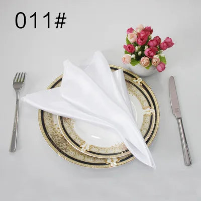 40cm*40cm 1pc dusty pink burgundy green blue gold navy silver grey black white red lilac satin table napkin
