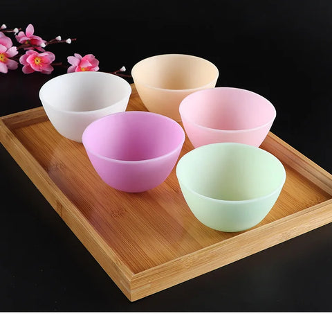 3 Sizes Odorless Anti-Drop Silicone Bowl Facial Mask Mixing Prep Measuring Salt Sauce Sugar Butter Dressing Bowl