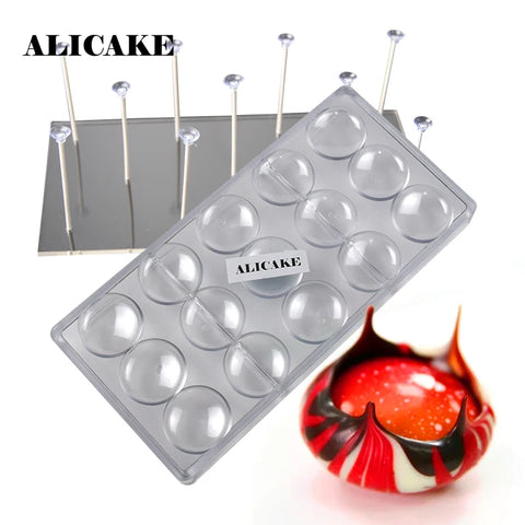 Volcano Chocolate Mold Polycarbonate Plastic for Chocolate Mould Candy Stand Set Bakery Baking Tools