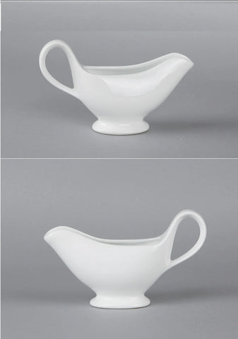 1 Pcs 3 5 8 Oz Silver Gravy Boats Beefsteak Gravy Sauce Boat Container Plate Tableware-in Gravy Boats