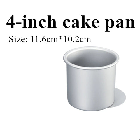 1 Piece Round Cake Pan with Removable Bottom, Cheesecake  Chiffon  Mold Baking Mould Anodized Aluminum 10cm Deep baking pan