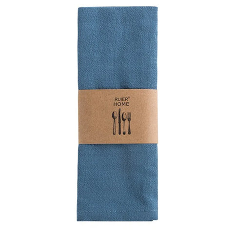 Reusable Cotton Linen Cloth Napkins 40x30cm Kitchen Dining Table Cleaning Towel Tea Napkin Hotel Restaurant Serving Table Cloth