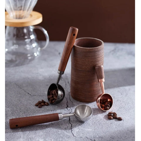 1 Pcs Walnut Wooden Measuring Spoon Scoop Coffee Beans Bar Kitchen Home Baking Tool Measuring Cup Measuring Tools for Kitchen