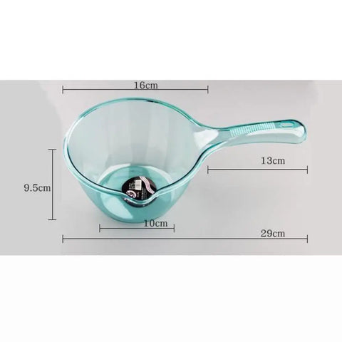 Thickened Anti-fall Water Ladle Transparent Shampooing Water Scoop Bath Water Spoon Large Capacity Long Handle Big Water Dipper