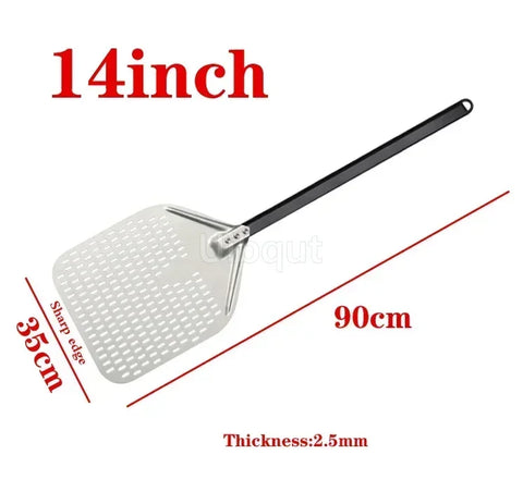 12 14 inch Big long Aluminum Pizza Shovel Peel With Long Handle Accessorie Pizza Paddle Spatula Nonstick Round Pan Baking turner