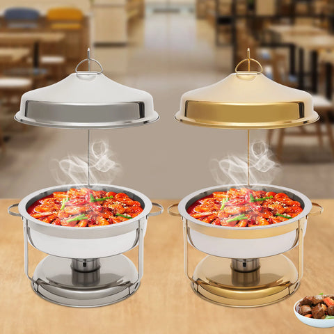 Dish Buffet Set, Stainless Steel Chafing Dishes with Top Lid&Catering food Warmers for Party/Restaurants/Hotels