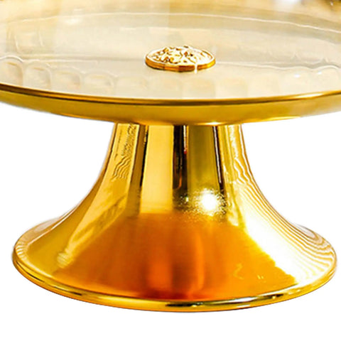 Cake Stand Round Bread Plates Elegant with Dome Cake Holder Tray High Pedestal for Dry Food Muffins Appetizers Dessert Parties