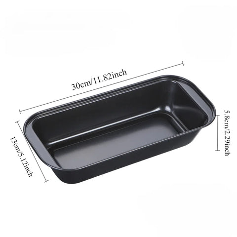 Rectangle Pullman Loaf Pan with Lid 1lb Non-Stick Bread Baking Pan Carbon Steel Corrugated Toast Box Toast Mold for Oven Baking