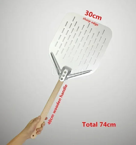 12 14 inch Big long Aluminum Pizza Shovel Peel With Long Handle Accessorie Pizza Paddle Spatula Nonstick Round Pan Baking turner