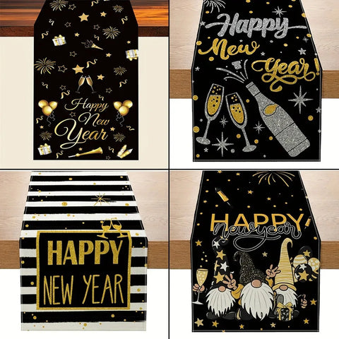 New Year Table Runner Dining Table Decoration New Year Tablecloth Table Cover Party Home Decoration Supplies