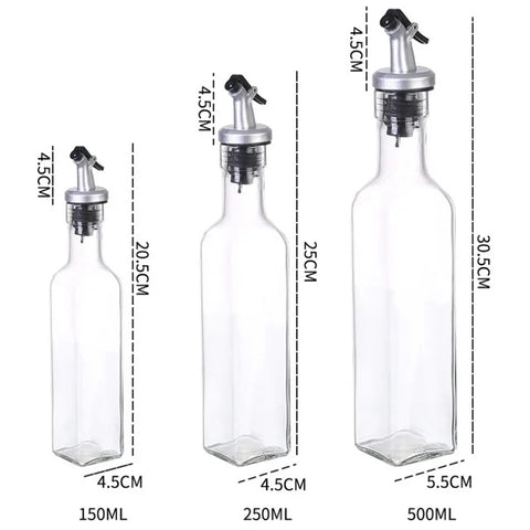 150ML/250ML/500ML Oil Pot Plastic Leak-proof Kitchen Seasoning Soy Sauce Vinegar Bottle Transparent Olive Oil Bottle