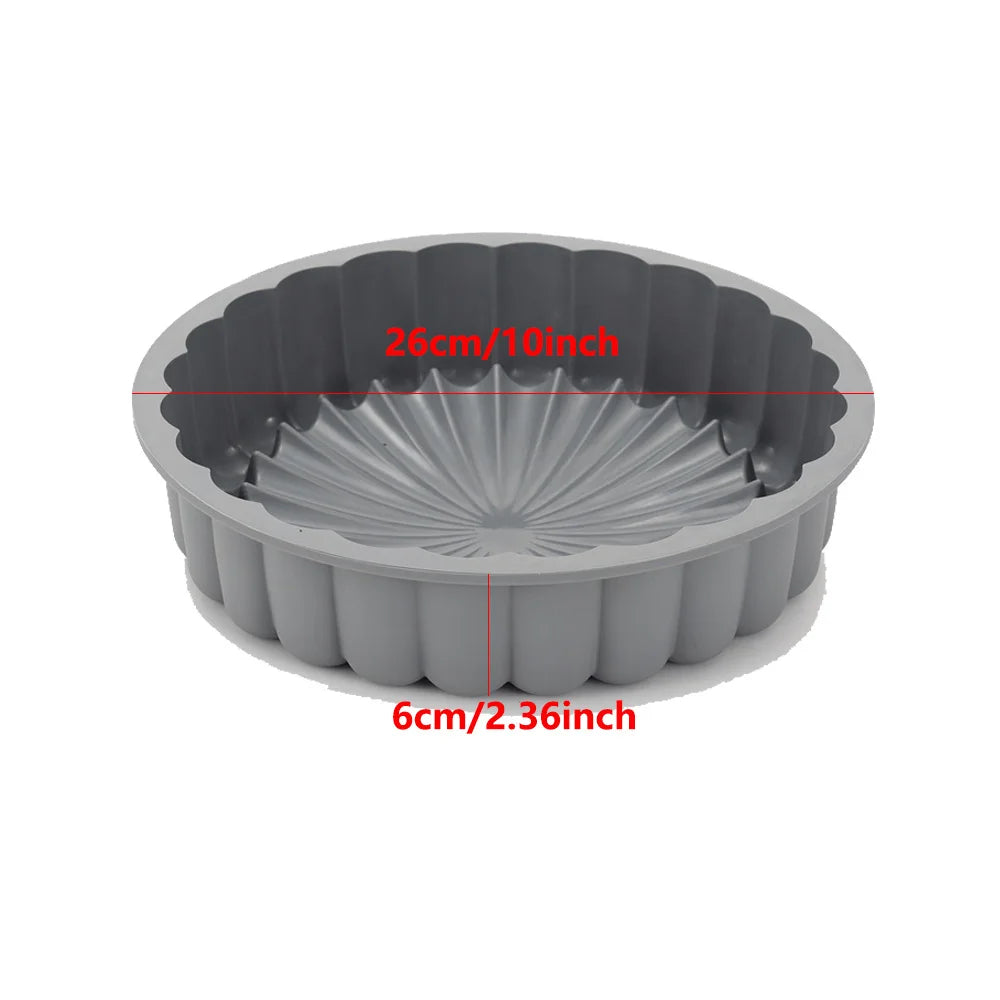 10Inch Charlotte Cake Pan Silicone Cheesecake Nonstick Round Silicone Baking Mold Cake Molds for Strawberry Shortcake Tart Pie