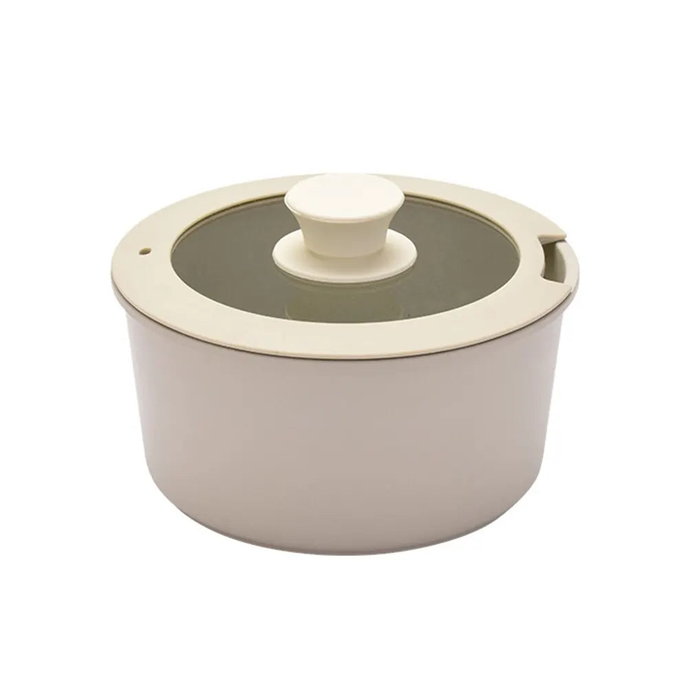 1PC Non-stick Detachable Medical Stone Pot Set White Nesting Household Cookware Outdoor Camping Composite Bottom