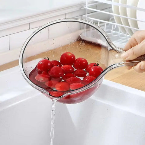 Thickened Anti-fall Water Ladle Transparent Shampooing Water Scoop Bath Water Spoon Large Capacity Long Handle Big Water Dipper