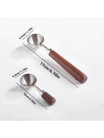 1 Pcs Walnut Wooden Measuring Spoon Scoop Coffee Beans Bar Kitchen Home Baking Tool Measuring Cup Measuring Tools for Kitchen