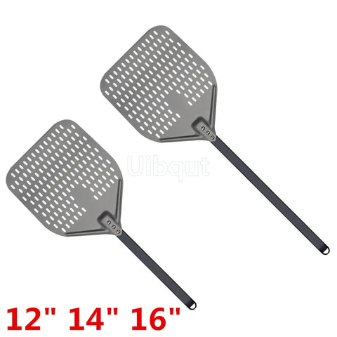 12 14 inch Big long Aluminum Pizza Shovel Peel With Long Handle Accessorie Pizza Paddle Spatula Nonstick Round Pan Baking turner