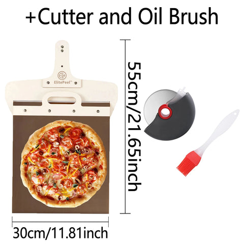 55*35cm Sliding Pizza Peel Shovel Removable Wooden Handle Pizza Spatula with Tarps Baking Tools Drop shipping