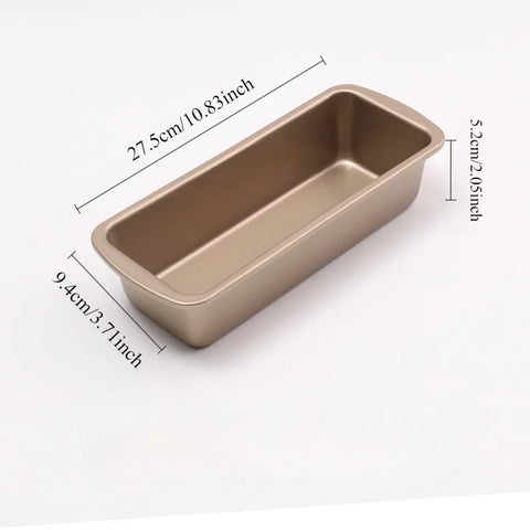 Rectangle Pullman Loaf Pan with Lid 1lb Non-Stick Bread Baking Pan Carbon Steel Corrugated Toast Box Toast Mold for Oven Baking