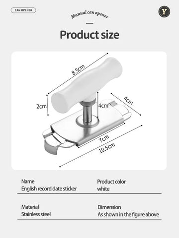 Stainless Steel Can Opener Labor-saving Unscrew Lid Multifunctional Opener Home Adjustable Rotating Bottle Opener Kitchen Tools