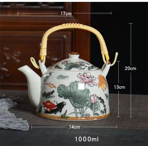 Large Capacity Type Lifting Beam Pot 1000ml Chinese Teapot Puer Tea Kettle Tea Set and Coffee Teaware Teapots Cup Mug