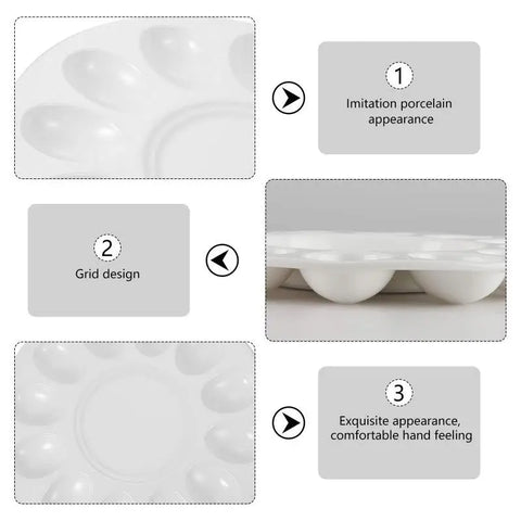 Ceramic Snail Platter Serving Tray Round Ruffle Egg Tray Deviled Egg Plate Escargot Snail Dish Soup Spoons Ceramic