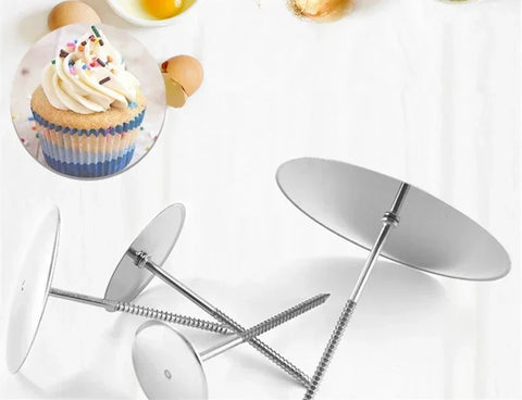 Stainless Steel Piping Nail Tips Cake Chocolate Biscuit Flowers Decorating Needle Stands Cream Transfer Tray Baking Pastry Tools