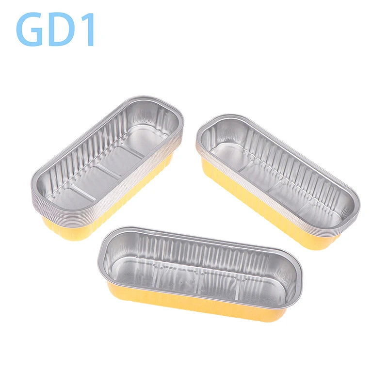 10Pcs Mini Loaf Pans With/Without Lids 6.8OZ Rectangle Aluminum Foil Baking Pans Reusable Mini Bread Containers Muffin Tins