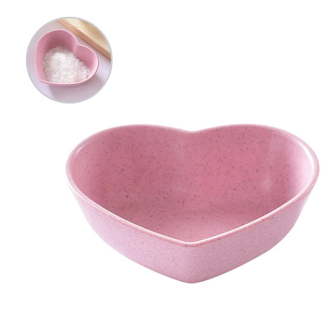 4 Pcs Sauce Dipping Bowls Appetizer Plates Condiment Dish Heart-shaped Tasting Dishes