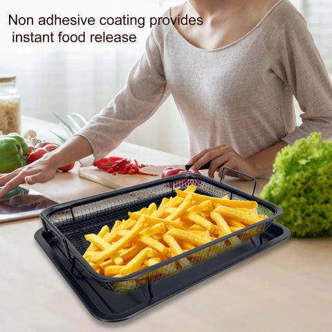 Baking Tray Oil Frying Baking Pan Non-stick Chips Basket Baking Dish Grill Mesh Kitchen Tools