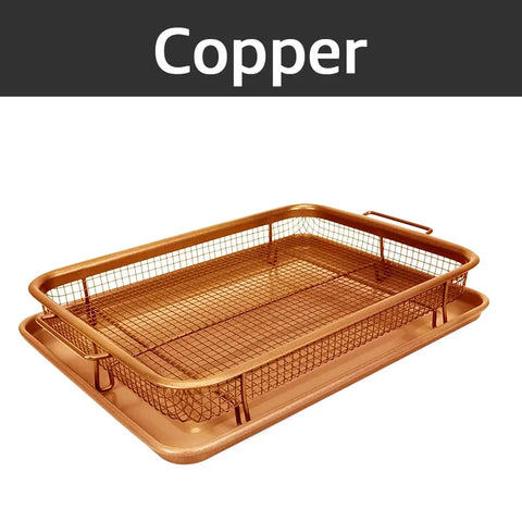 Baking Tray Oil Frying Baking Pan Non-stick Chips Basket Baking Dish Grill Mesh Kitchen Tools