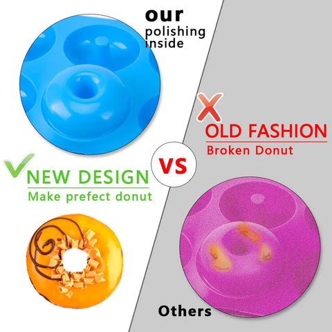 6 Holes Silicone Donut Mold Baking Pan Non-Stick Baking Pastry Chocolate Cake Dessert DIY Decoration Tools Bagels Muffins Donuts