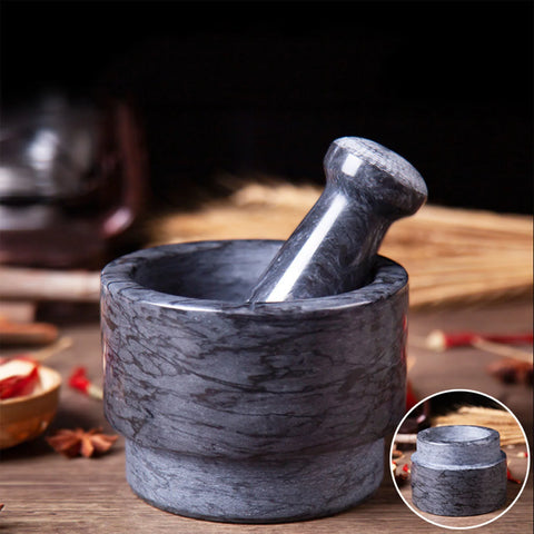 Natural Stone Durable Mortar With Pestle Multipurpose Salt Pepper Mill Garlic Crusher Mincer Grain Herb Spice Grinder