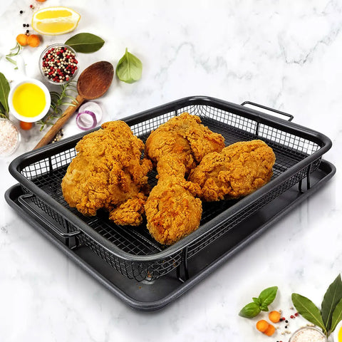 Baking Tray Oil Frying Baking Pan Non-stick Chips Basket Baking Dish Grill Mesh Kitchen Tools