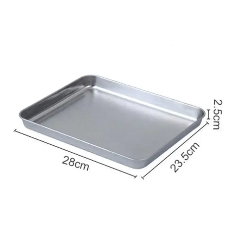 Stainless Steel Barbecue Tray Flat Chassis Multi Purpose Removable Cooling Rack Tray Set Kitchen Nonstick Cake Baking Pan