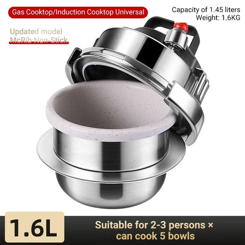 Portable Outdoor Pressure Cooker 304 Stainless Steel Camping Cooking Pot Outdoor Camping Cooking Pot Stew Soup