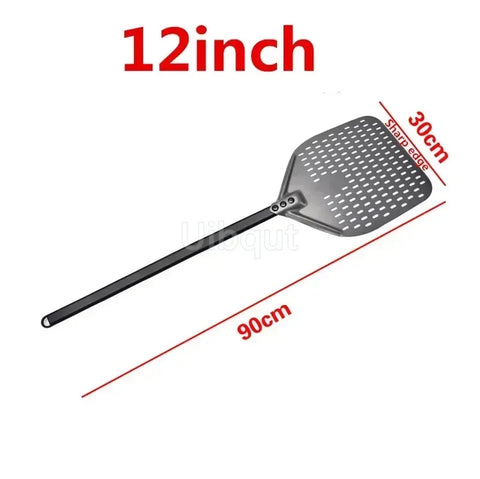 12 14 inch Big long Aluminum Pizza Shovel Peel With Long Handle Accessorie Pizza Paddle Spatula Nonstick Round Pan Baking turner