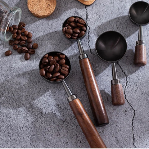 1 Pcs Walnut Wooden Measuring Spoon Scoop Coffee Beans Bar Kitchen Home Baking Tool Measuring Cup Measuring Tools for Kitchen