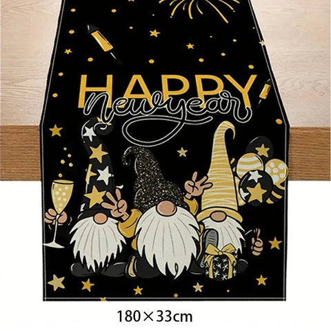 New Year Table Runner Dining Table Decoration New Year Tablecloth Table Cover Party Home Decoration Supplies