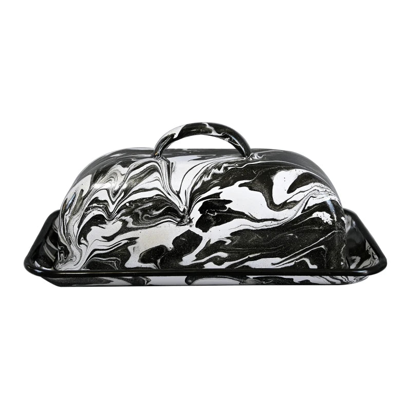 Butter Dish With Cover Applicable To Workbench Non-Damable Metal Container Retro Darmhouse Style Dishes