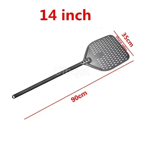 12 14 inch Big long Aluminum Pizza Shovel Peel With Long Handle Accessorie Pizza Paddle Spatula Nonstick Round Pan Baking turner