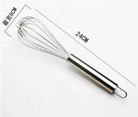 10-inch Manual Egg Beater Stainless Whisk Kitchen Wire Balloon Whisk Milk Egg Beater Egg Mixing Mixer Tools