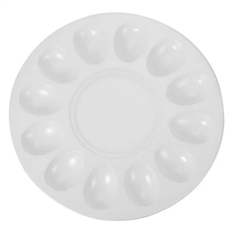 Ceramic Snail Platter Serving Tray Round Ruffle Egg Tray Deviled Egg Plate Escargot Snail Dish Soup Spoons Ceramic